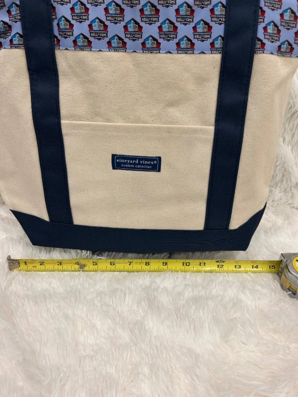 Vineyard Vines Pro Football Hall of Fame Zippered Canvas Tote